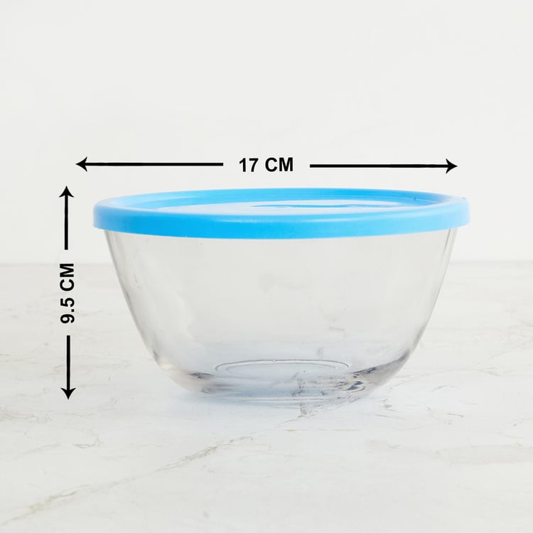 Tuscany Transparent Glass Bowls with Lid- 2 Pcs