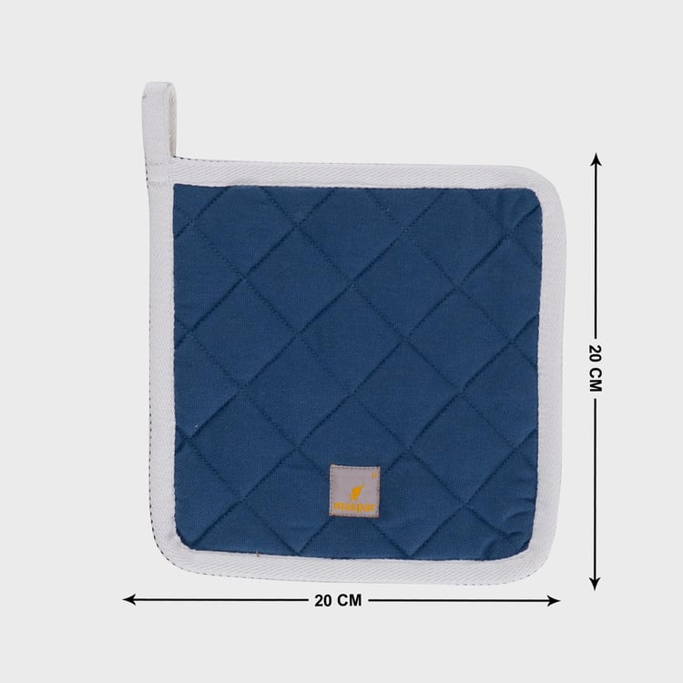 MASPAR Aspire Blue Cotton Pot Holder Set - 20x20cm - 2Pcs