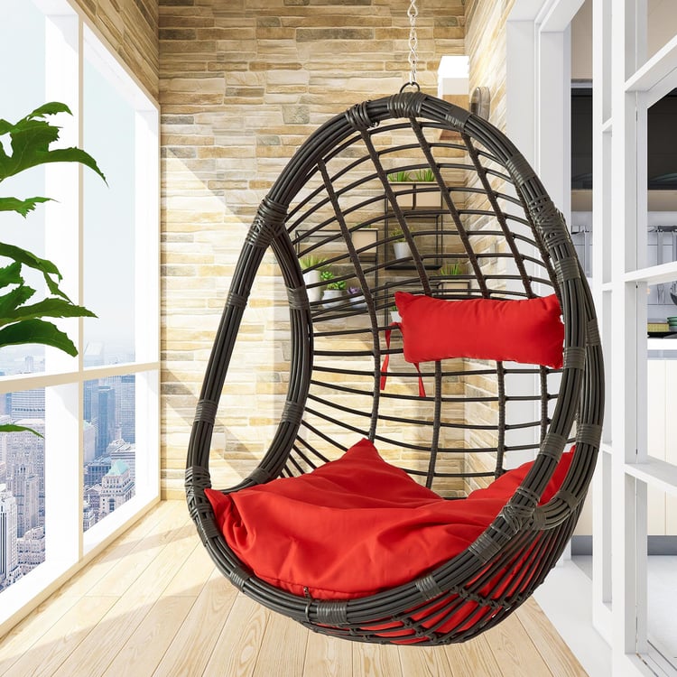 Helios Brezza Hanging Chair with Seat Cushions - Black