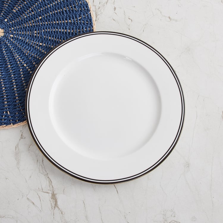 Andrey Bone China Rimmed Dinner Plate - 27cm