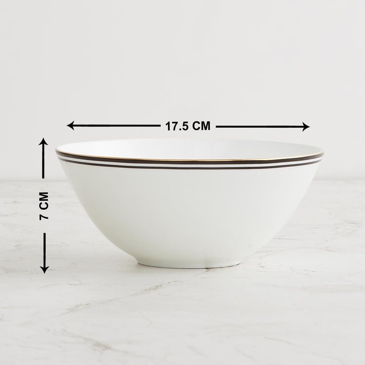 Andrey Bone China Rimmed Cereal Bowl - 800ml