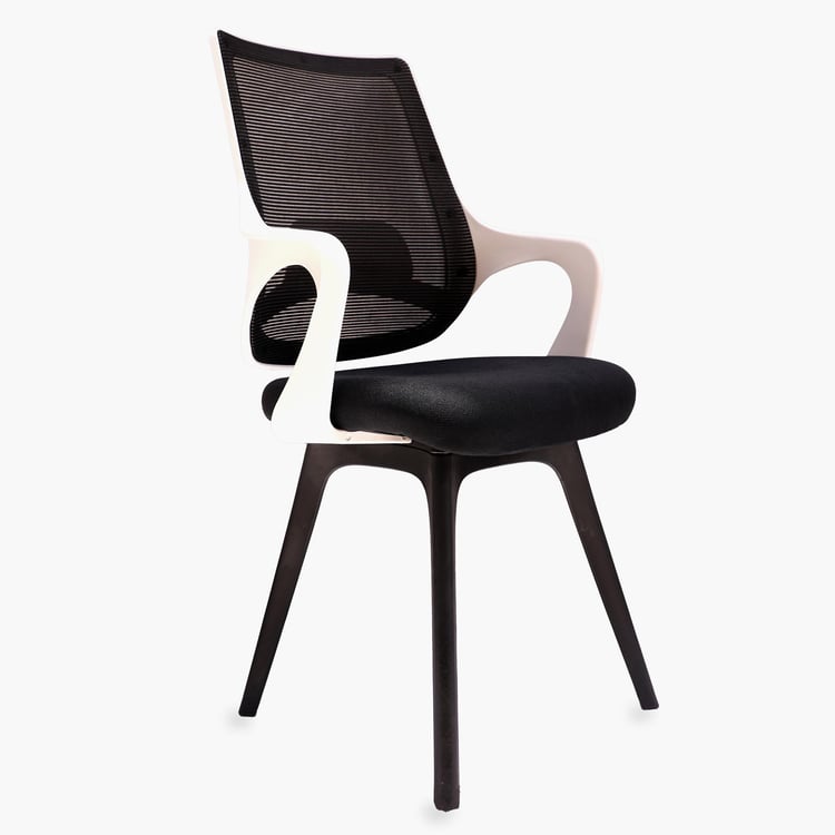 Milo Polypropylene Visitor Chair - Black and White