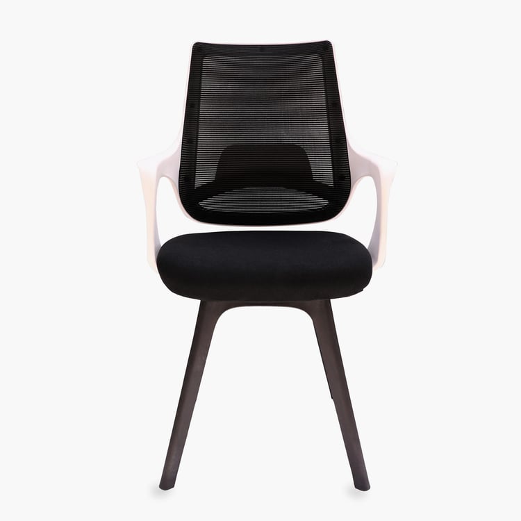 Milo Polypropylene Visitor Chair - Black and White
