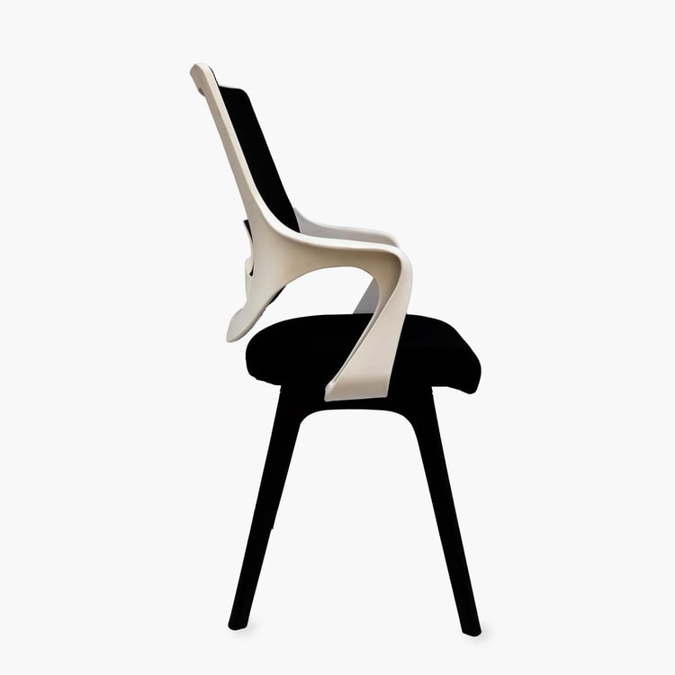 Milo Polypropylene Visitor Chair - Black and White