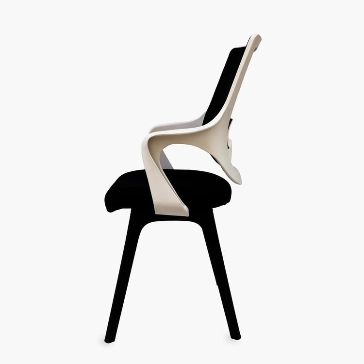 Milo Polypropylene Visitor Chair - Black and White