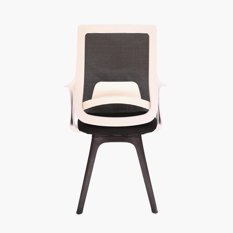 Milo Polypropylene Visitor Chair - Black and White