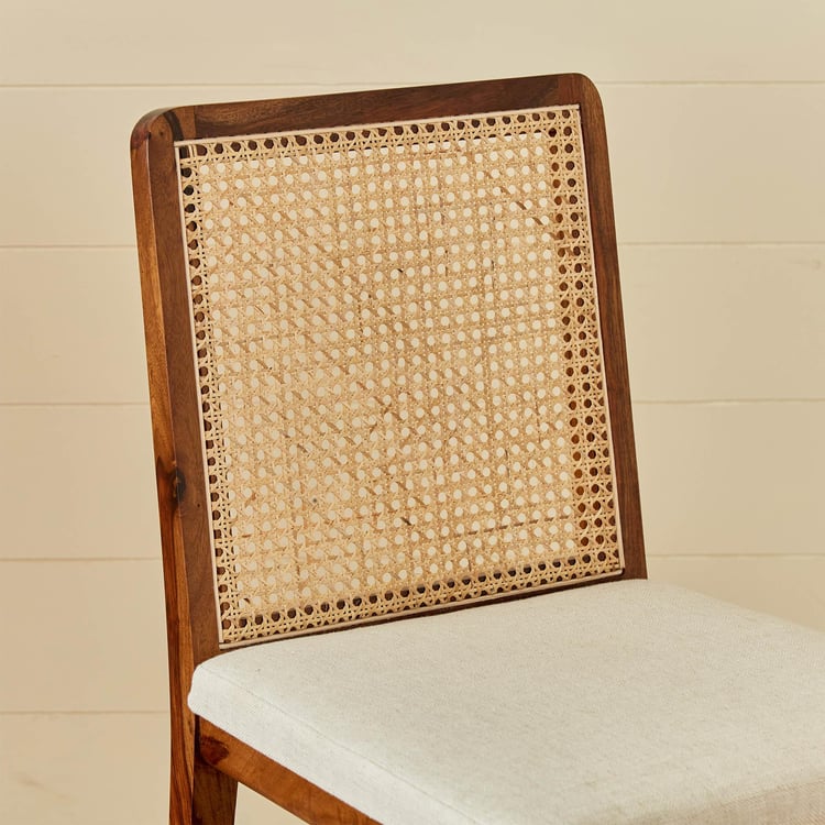 Cane Connection Set of 2 Sheesham Wood Dining Chairs - Brown