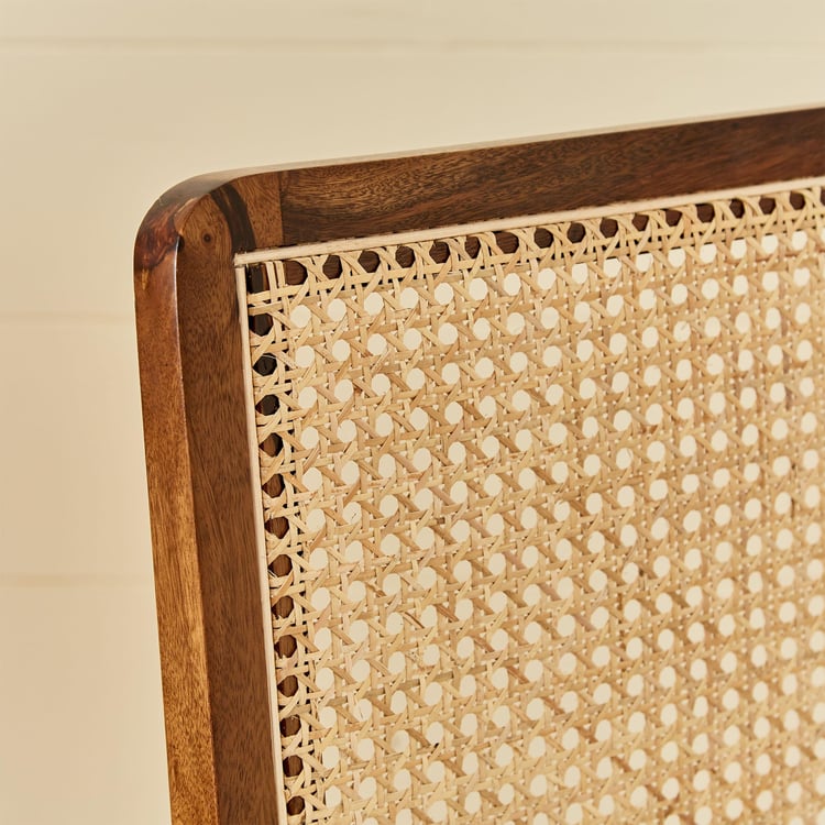 Cane Connection Set of 2 Sheesham Wood Dining Chairs - Brown