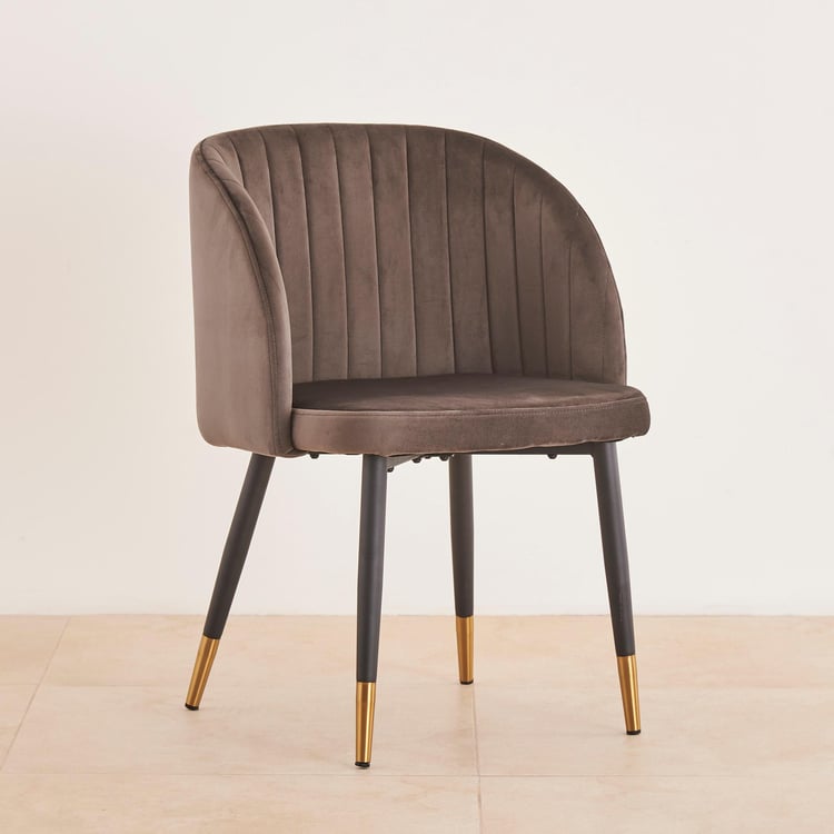Aristo Grey Velvet Dining Chair - Set of 2