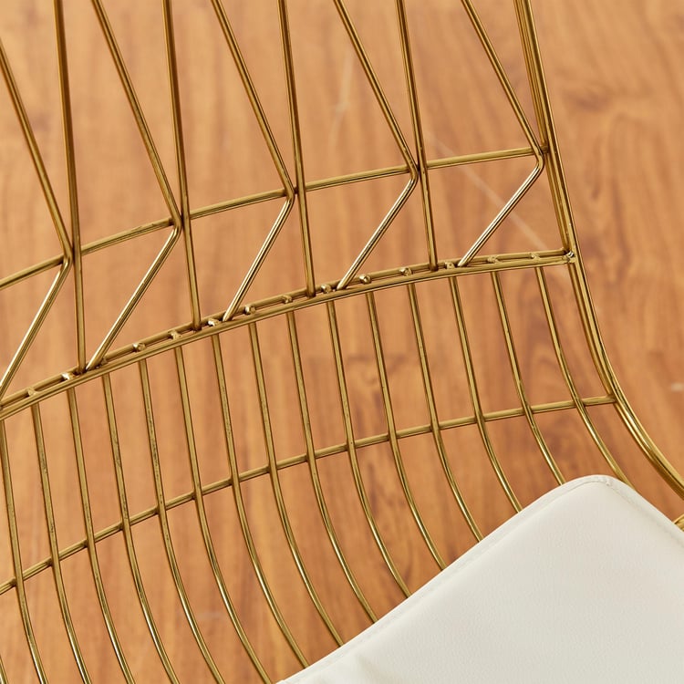 Jin Set of 2 Metal Dining Chairs - Gold