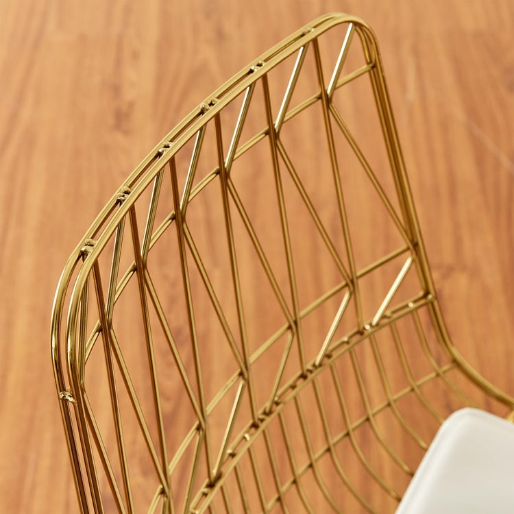 Jin Set of 2 Metal Dining Chairs - Gold