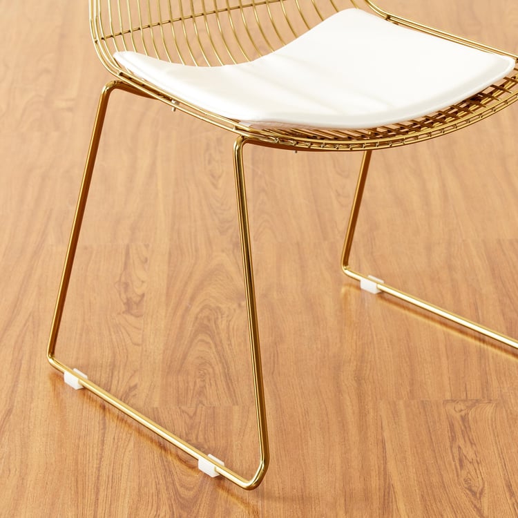 Jin Set of 2 Metal Dining Chairs - Gold