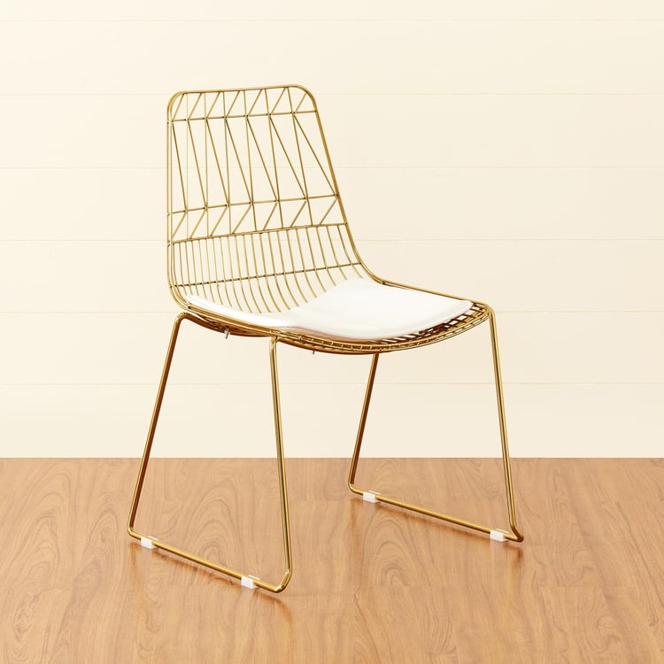 Jin Set of 2 Metal Dining Chairs - Gold