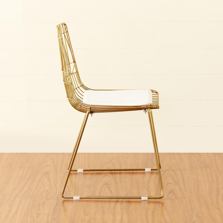 Jin Set of 2 Metal Dining Chairs - Gold