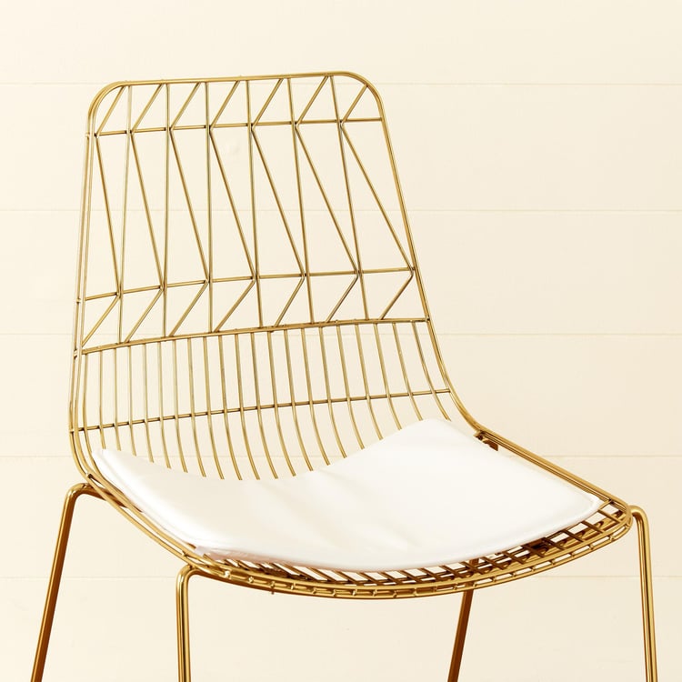 Jin Set of 2 Metal Dining Chairs - Gold