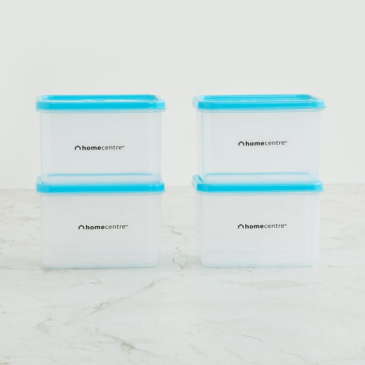 Corsica Hexa Set of 4 Polypropylene Storage Containers - 650ml