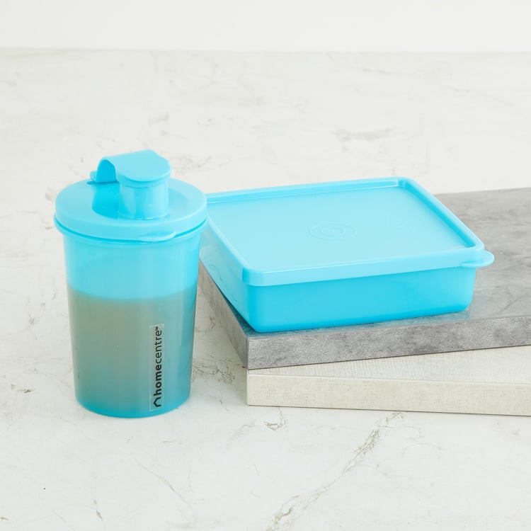 Corsica Madora 2Pcs Polypropylene Sandwich Box and Sipper Set