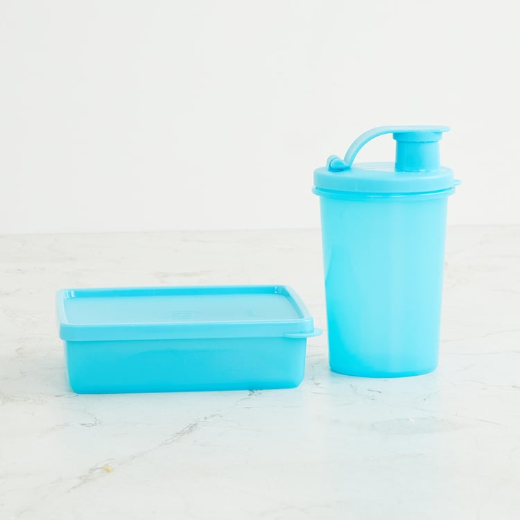 Corsica Madora 2Pcs Polypropylene Sandwich Box and Sipper Set