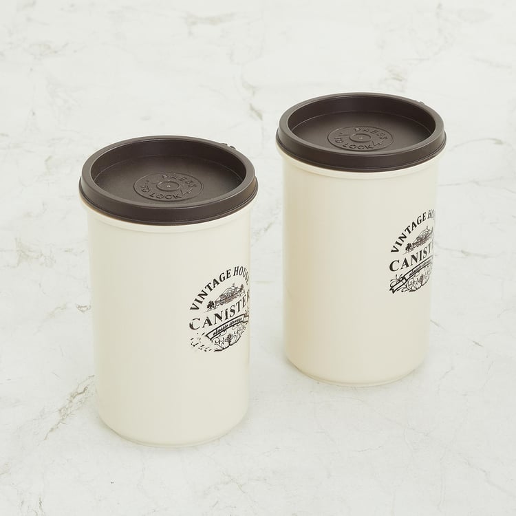 Corsica Set of 2 Polypropylene Storage Containers - 600ml