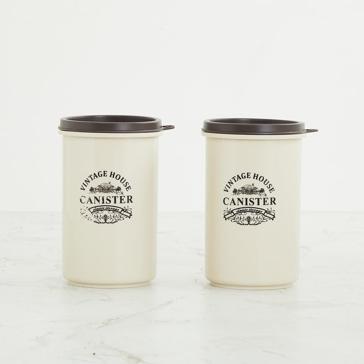 Corsica Set of 2 Polypropylene Storage Containers - 600ml