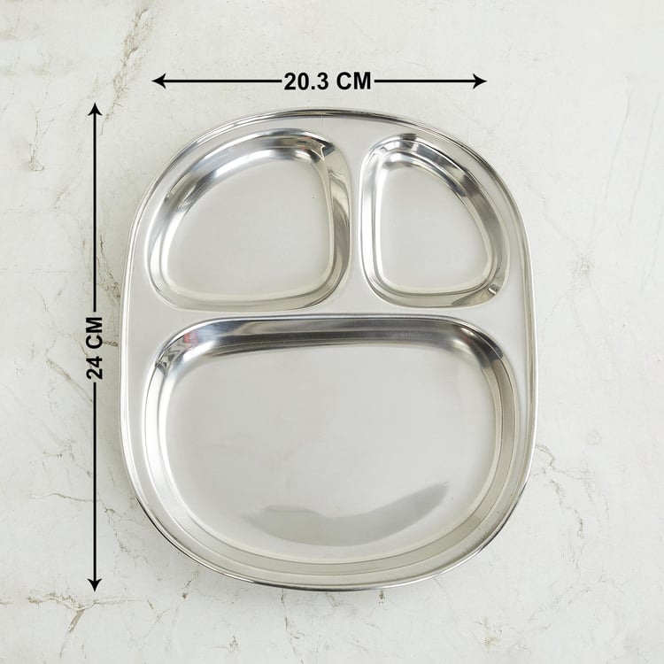 Corsica Aristo Set of 2 Stainless Steel Serving Plates