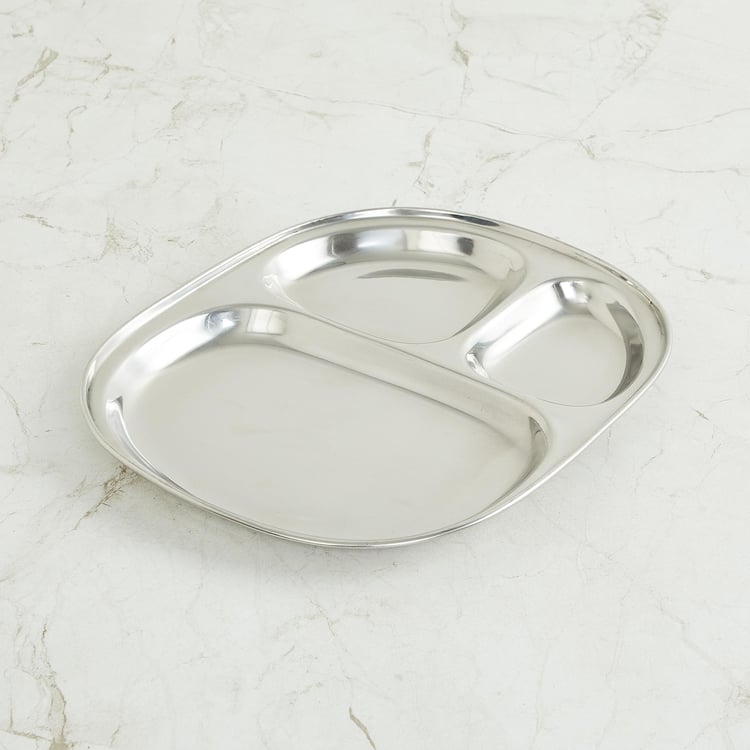 Corsica Aristo Set of 2 Stainless Steel Serving Plates