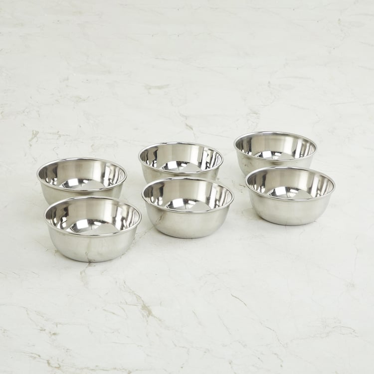 Corsica Aristo Set of 6 Stainless Steel Bowls - 300ml