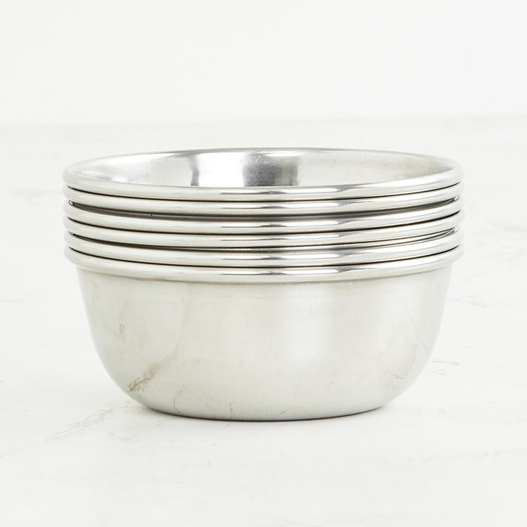 Corsica Aristo Set of 6 Stainless Steel Bowls - 300ml