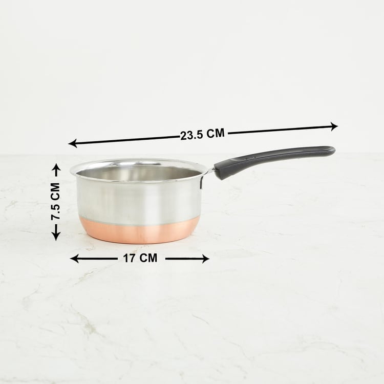 Corsica Aristo 2Pcs Stainless Steel Milk Pan and Tope Set