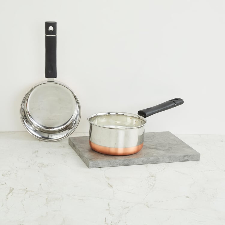 Corsica Aristo Set of 2 Stainless Steel Sauce Pans - 1.6L