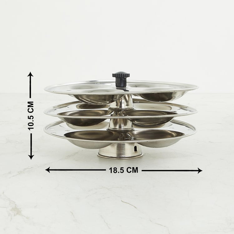 Corsica Aristo Set of 3 Stainless Steel Idli Makers - 18.5cm