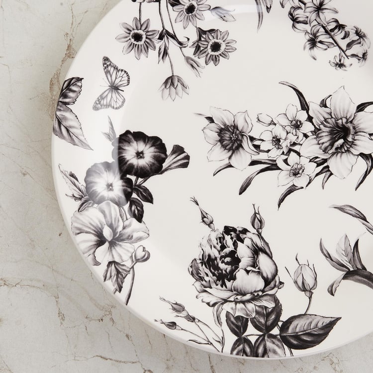 Maris-Botanical White Printed Stoneware Side Plate - 22.7cm