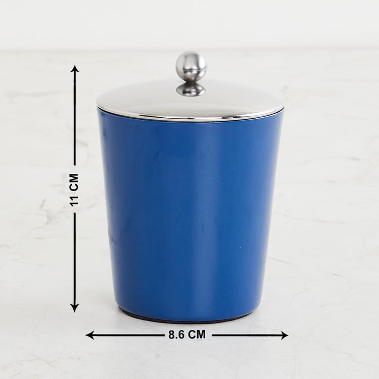 Health Living Blue Solid Stainless Steel Storage Tumbler with Lid - 8.6x11cm