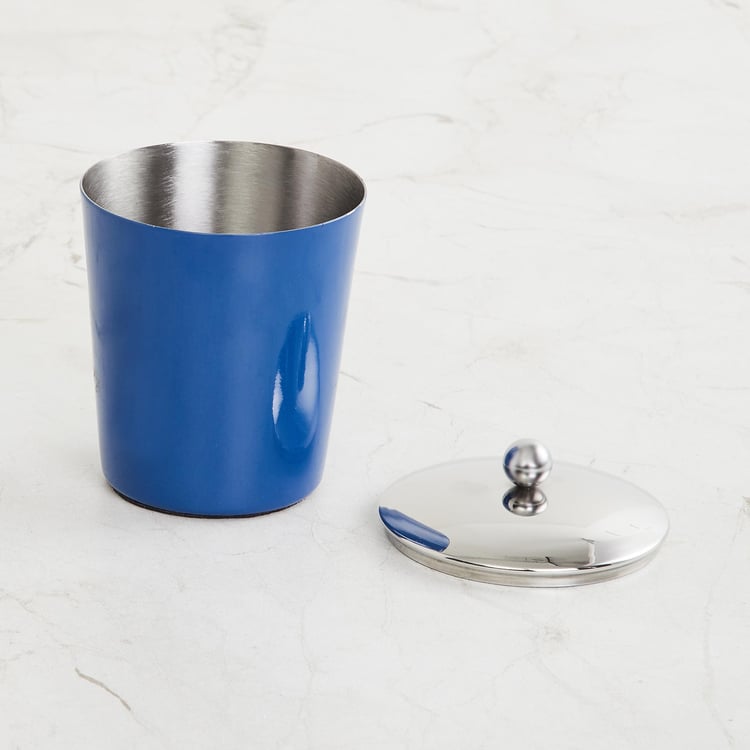 Health Living Blue Solid Stainless Steel Storage Tumbler with Lid - 8.6x11cm