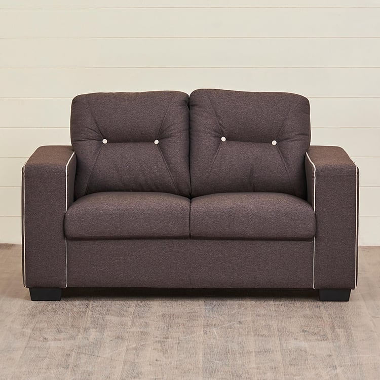 Duke Fabric 2-Seater Sofa - Brown