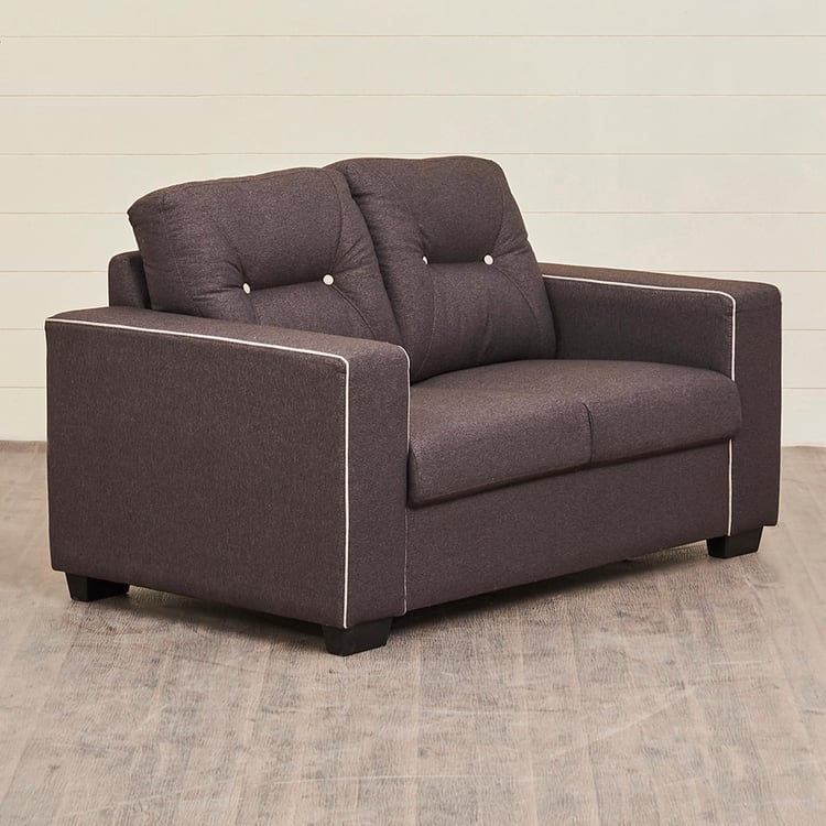 Duke Fabric 2-Seater Sofa - Brown