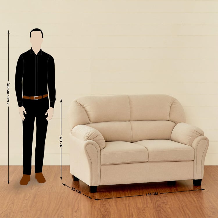 Celine Fabric 2-Seater Sofa - Beige