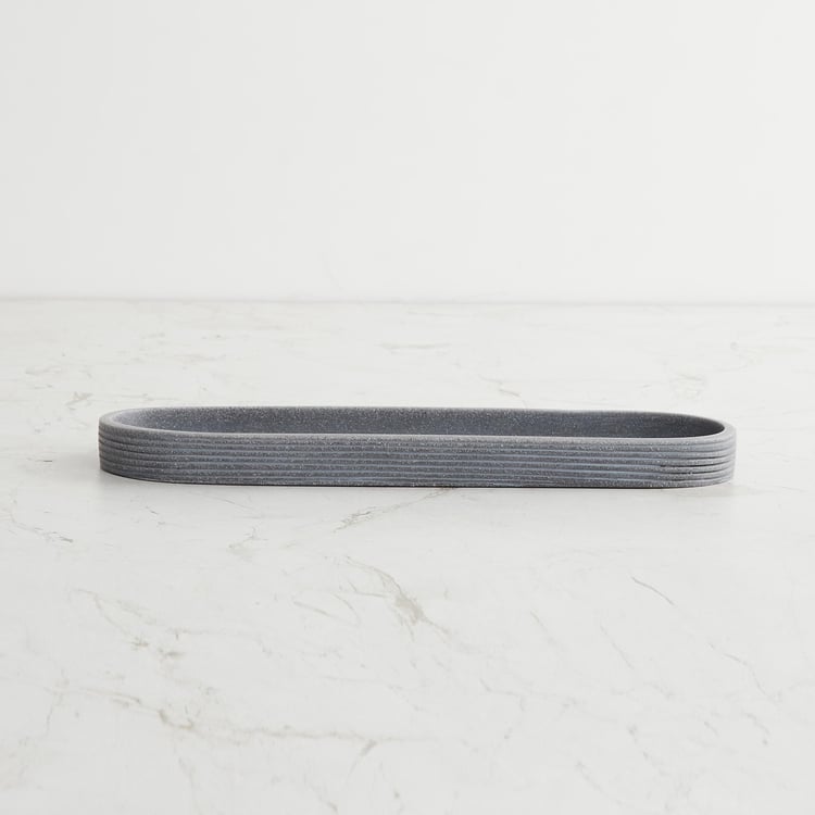 Urban Chic Grey Textured Polyresin Tray
