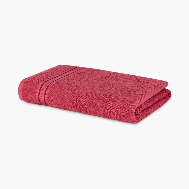 SPACES Day2Day Pink Textured Cotton Bath Towel - 70x150cm