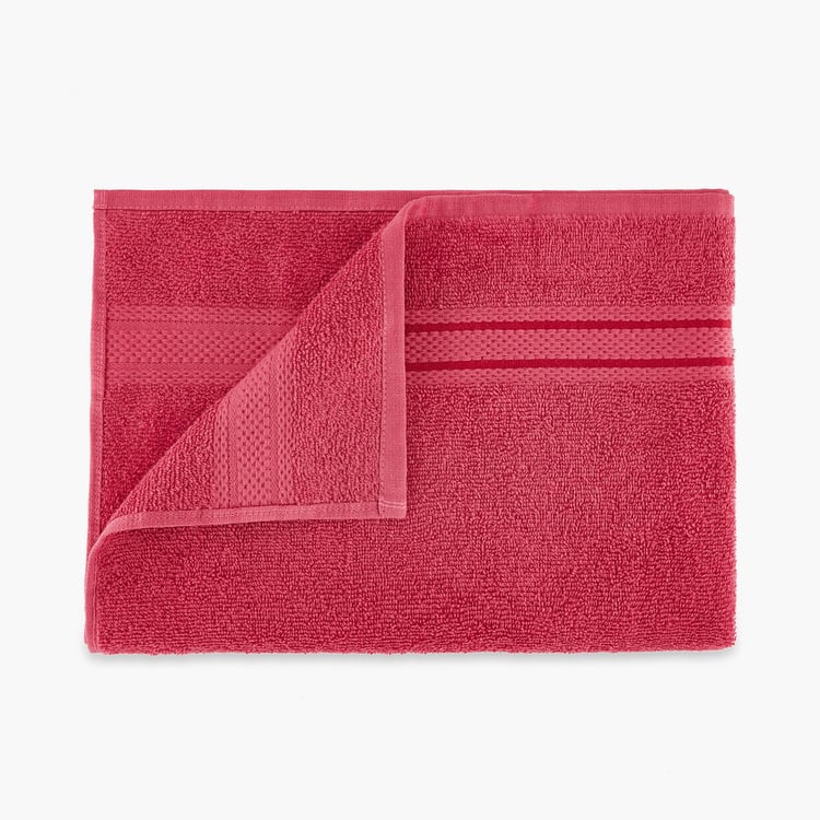 SPACES Day2Day Pink Textured Cotton Bath Towel - 70x150cm