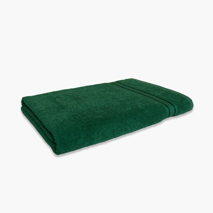 SPACES Day2Day Green Textured Cotton Bath Towel - 70x150cm