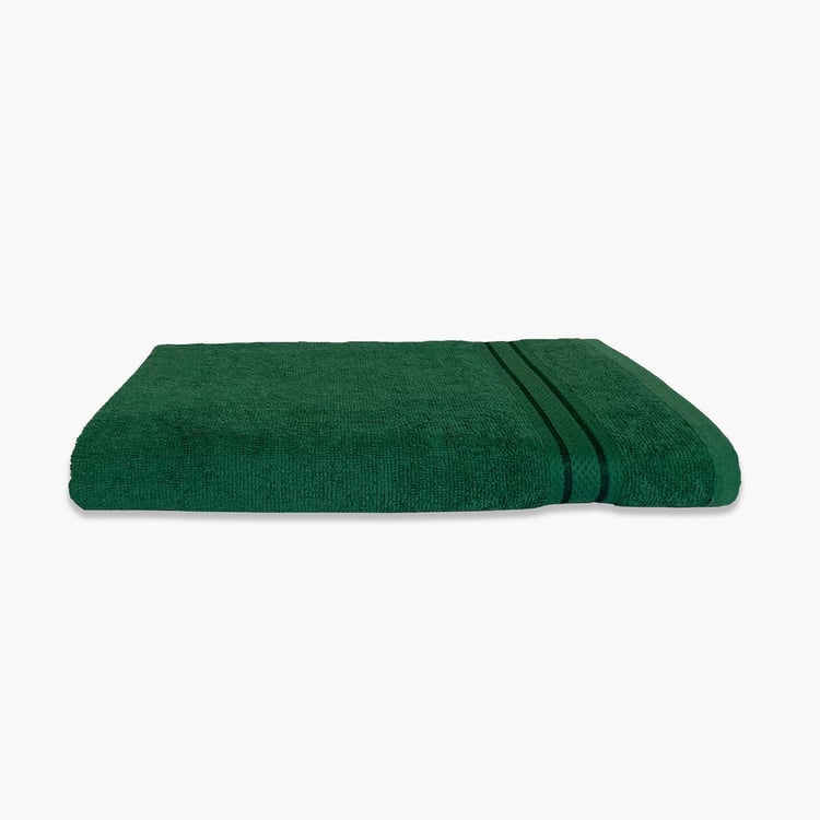 SPACES Day2Day Green Textured Cotton Bath Towel - 70x150cm