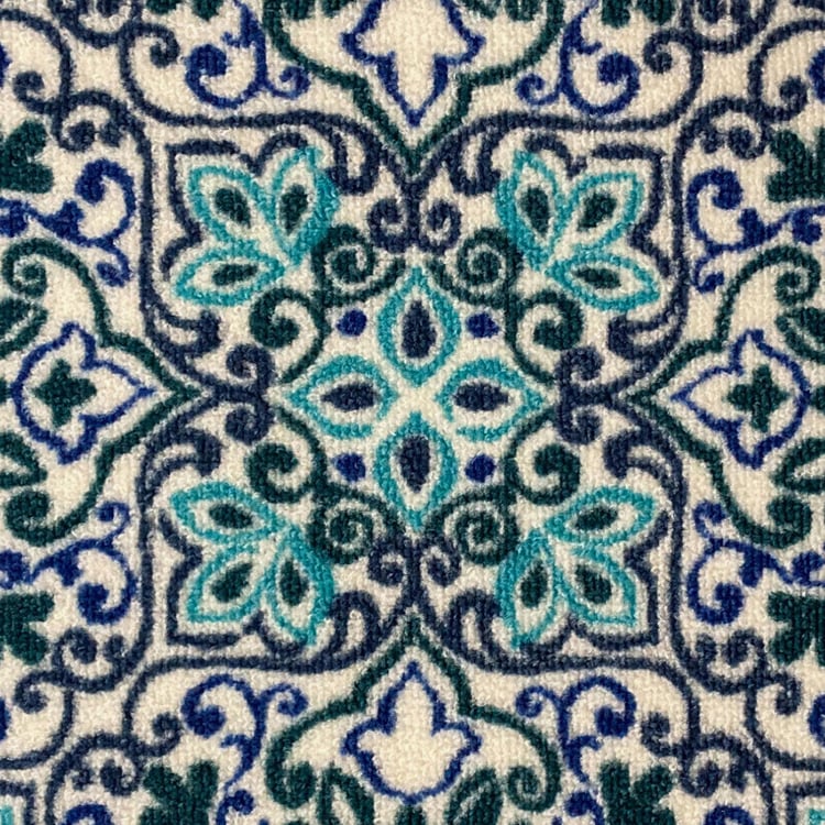 SPACES Unwinders Dark Green Textured Foot Mat - 38x57cm