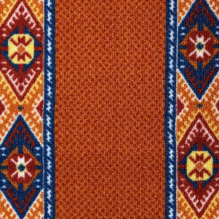 SPACES Unwinders Rust Geometric Printed Doormat - 38x57cm