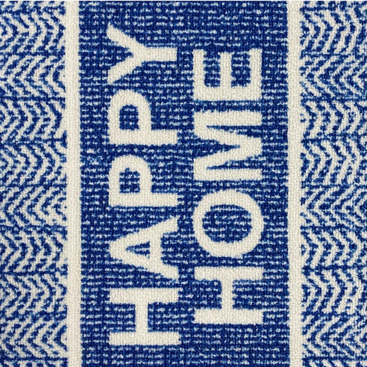 SPACES Unwinders Blue Textured Foot Mat - 38x57cm