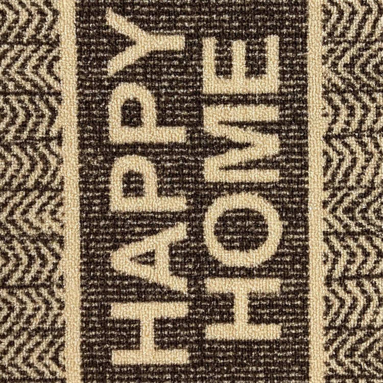 SPACES Unwinders Dark Brown Textured Foot Mat - 57x38cm