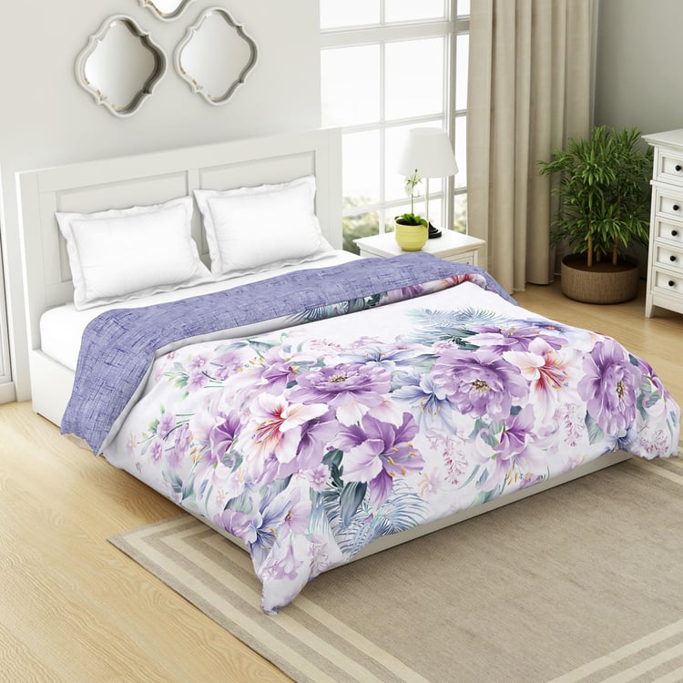 SPACES Air Purifying Organic Cotton Floral Printed Double Quilt