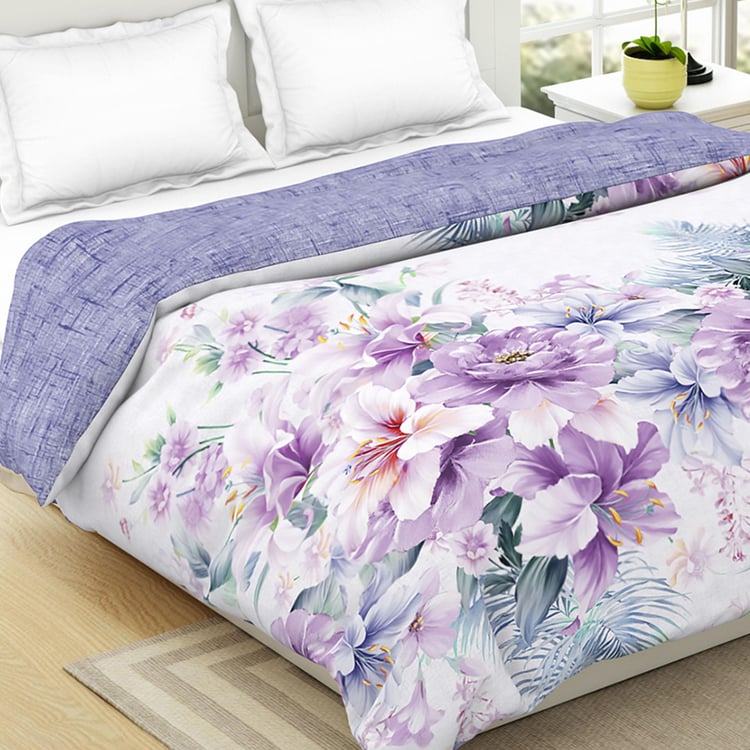 SPACES Air Purifying Organic Cotton Floral Printed Double Quilt