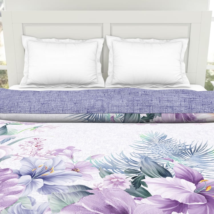 SPACES Air Purifying Organic Cotton Floral Printed Double Quilt