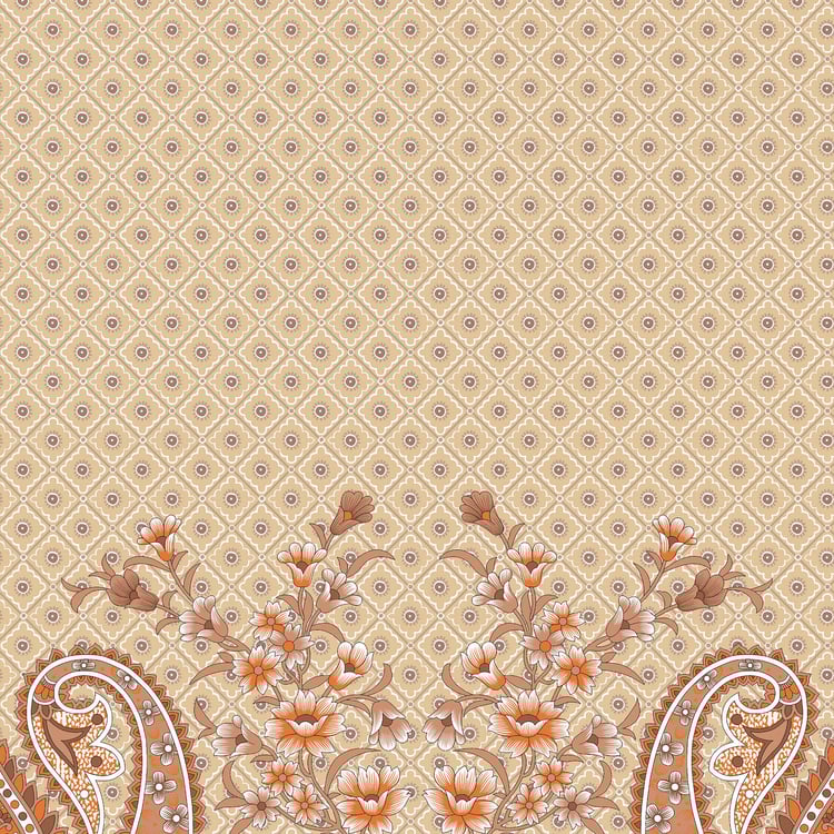 SPACES Essentials Blue Printed Cotton Double Quilt - 224x270cm